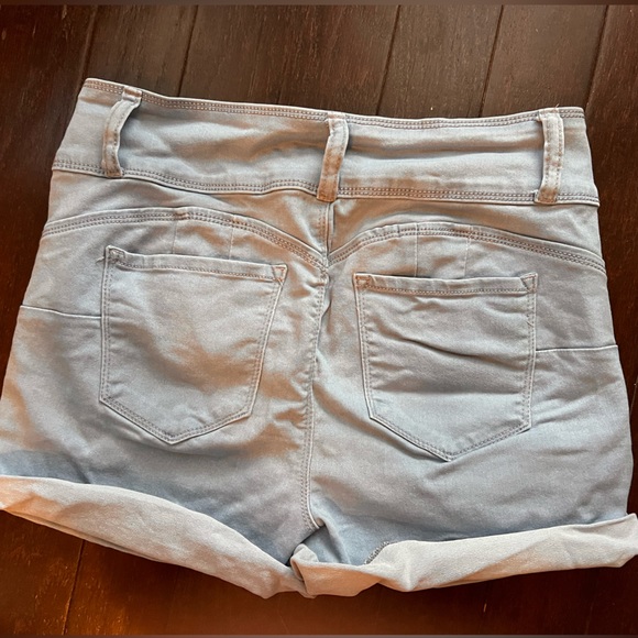 Booty Jean shorts. Super stretchy material like leggings! Size L - Picture 6 of 14